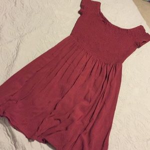 burgundy dress
